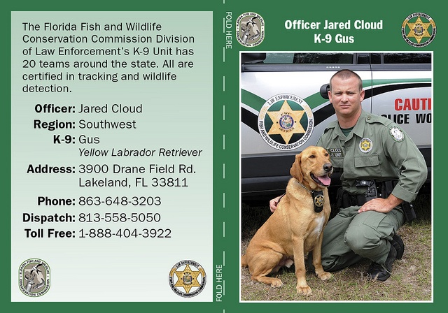 K9 Gus | Florida Fish and Wildlife Conservation Commission, Florida K9 Gus | Florida Fish and Wildlife Conservation Commission, Florida