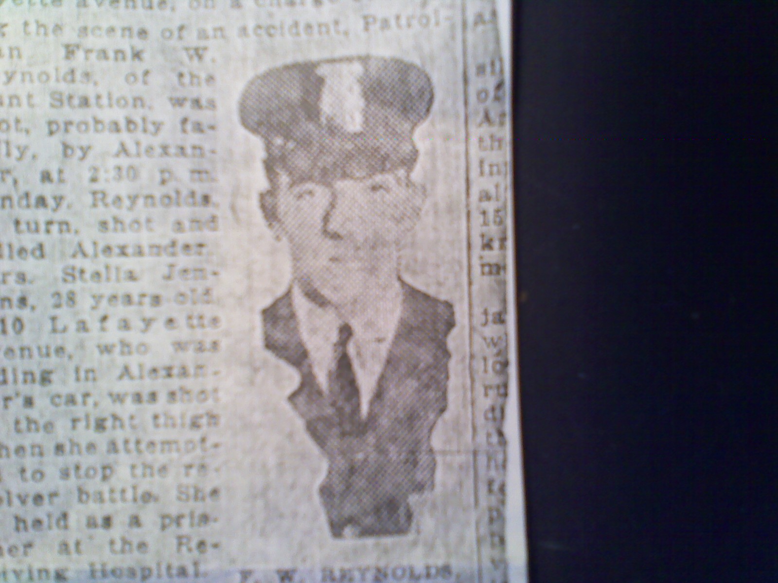 Police Officer Frank W. Reynolds | Detroit Police Department, Michigan Police Officer Frank W. Reynolds | Detroit Police Department, Michigan