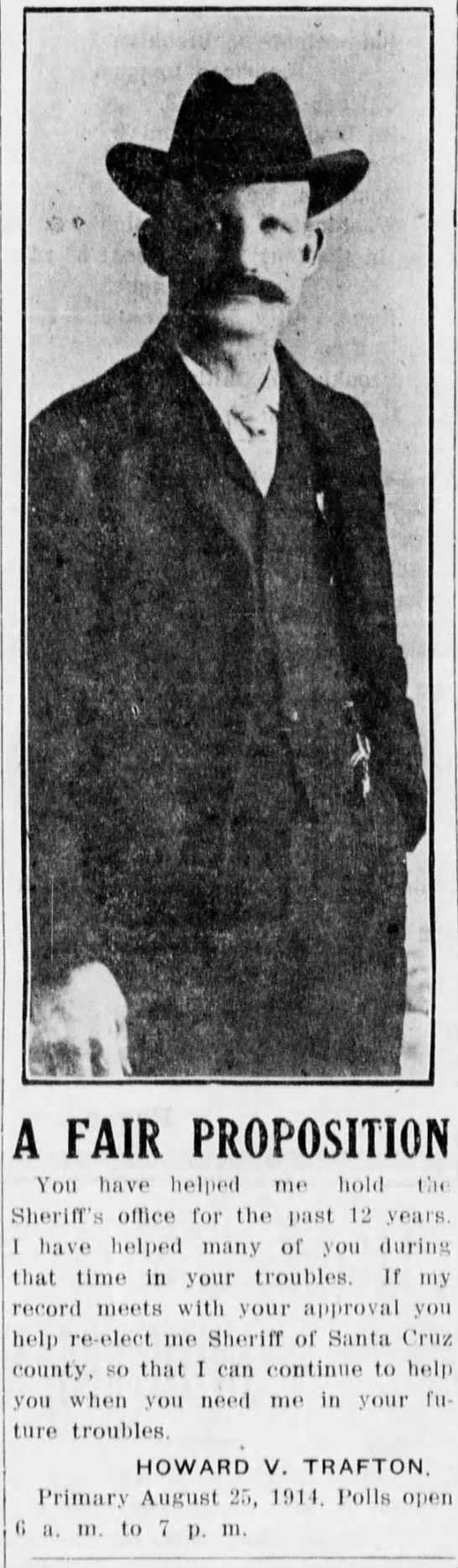 Sheriff Howard V. Trafton | Santa Cruz County Sheriff's Office, California Sheriff Howard V. Trafton | Santa Cruz County Sheriff's Office, California