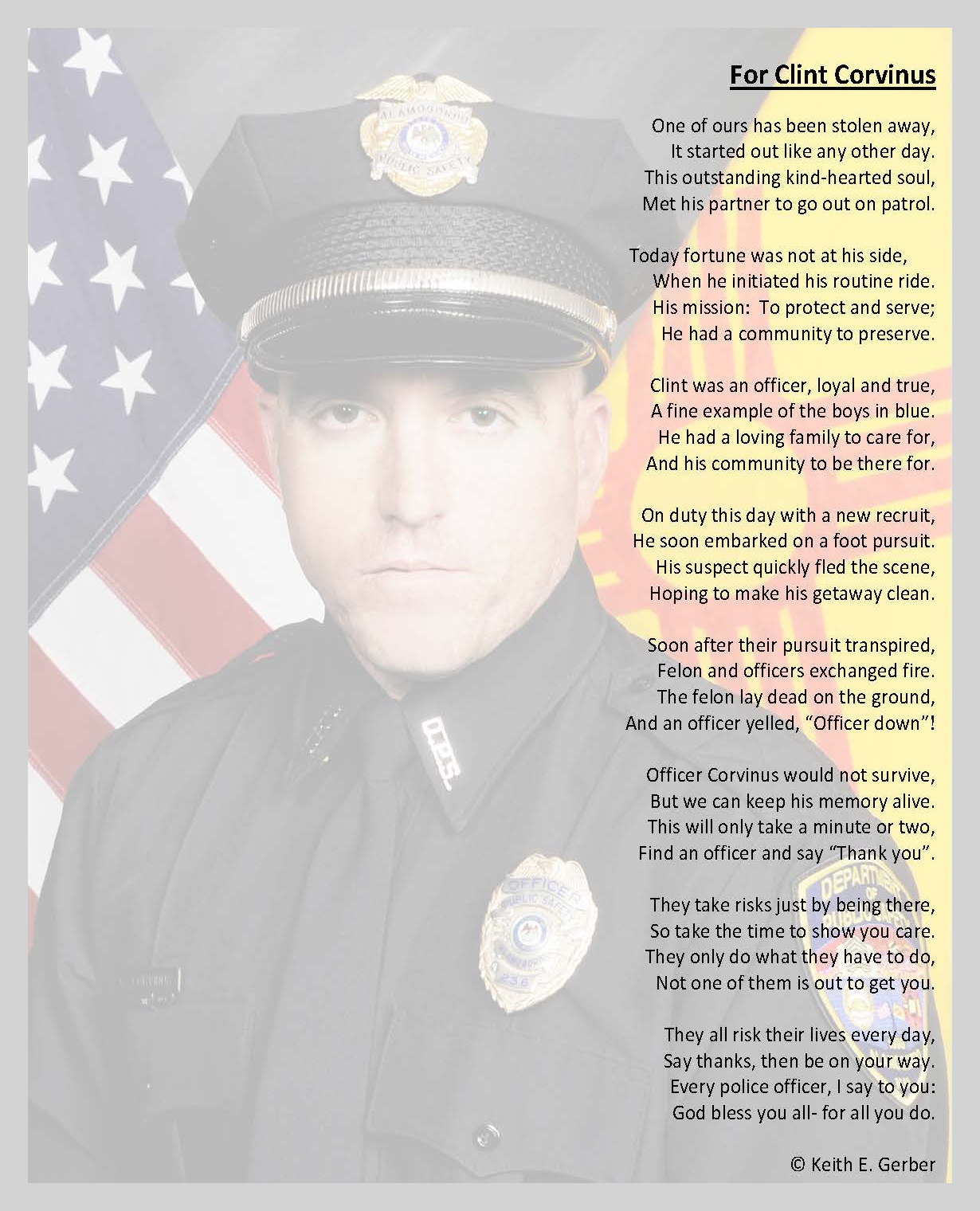 Police Officer Clint E. Corvinus | Alamogordo Police Department, New Mexico Police Officer Clint E. Corvinus | Alamogordo Police Department, New Mexico