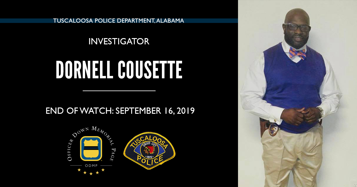 Investigator Dornell Cousette | Tuscaloosa Police Department, Alabama Investigator Dornell Cousette | Tuscaloosa Police Department, Alabama