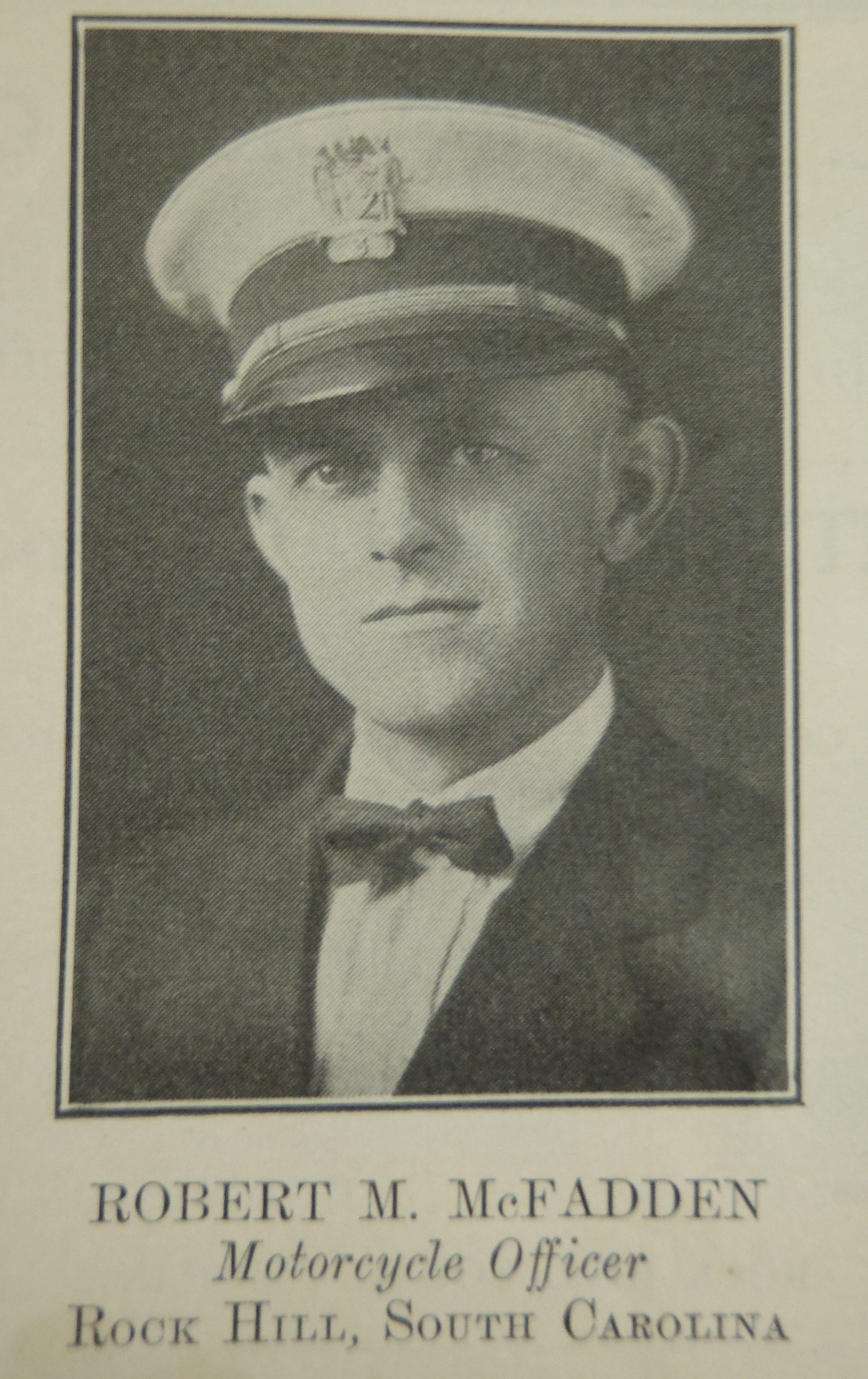 Police Officer Robert Morris McFadden | Rock Hill Police Department, South Carolina Police Officer Robert Morris McFadden | Rock Hill Police Department, South Carolina